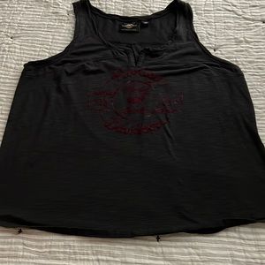 Harley-Davidson Black Tank Top with Dark Red Logo